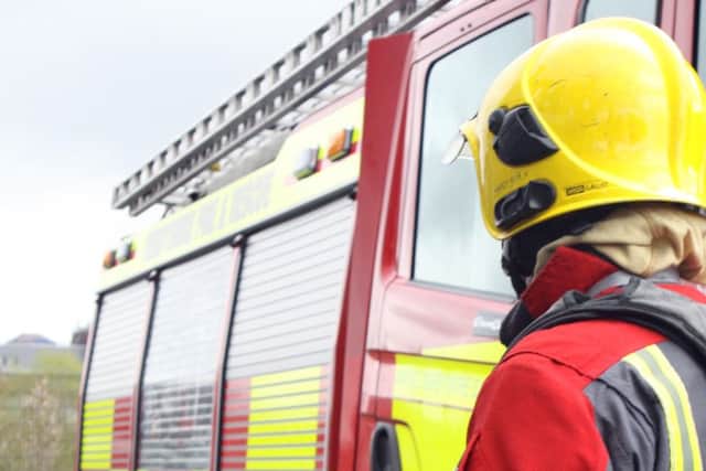 Fire crews were called to an unsafe building in Morecambe