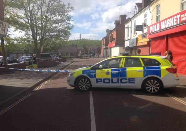 Police have taped off the market place while their investigations continue