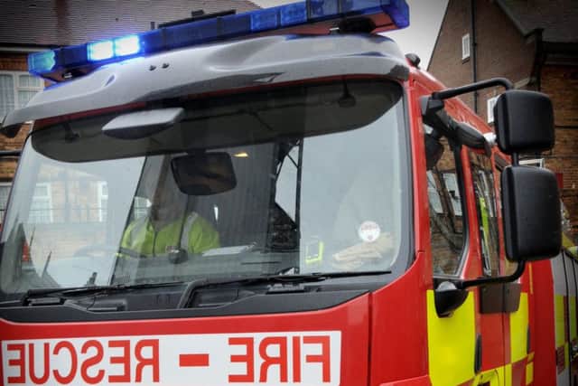 Fire Service.Generic Fire engine and Fire service officers for Scarborough.Picture Richard Ponter 132217f