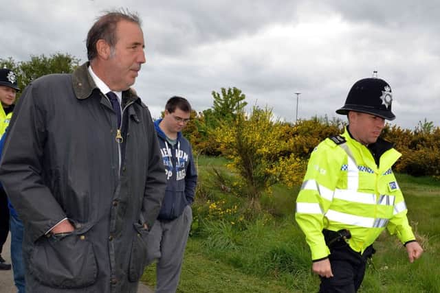 Nottinghamshire's Police and Crime Commissioner, Paddy Tipping on walkabout in the Oak Tree ward,