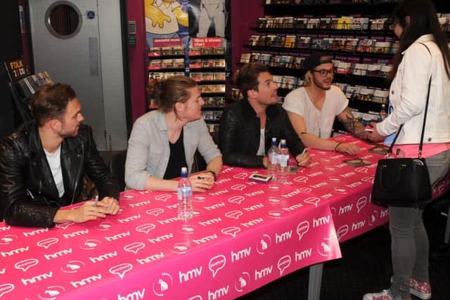 Lawson at HMV Sheffield meeting fans at the signing of their new single. Picture: Andrew Roe