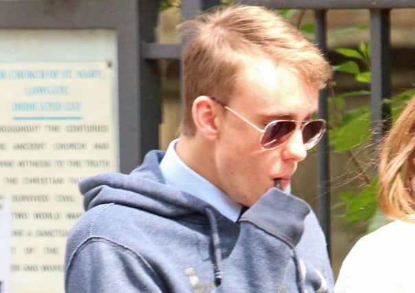 Jamie Whiteman, 20, British Olympic figure skater walks free from Hull Crown Court with hios mother after admitting 16 sexual offences against five girls. See story Hull news&Pictures