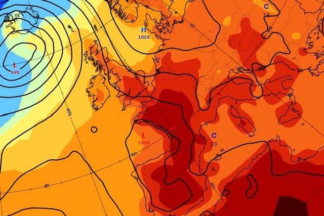 Hot and humid air will envelop the UK this week.