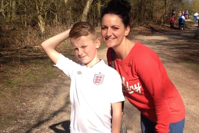 Sarah Redfern, Mansfield hit and run victim with son Joe, 12.