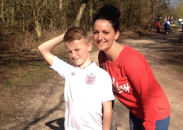 Sarah Redfern, Mansfield hit and run victim with son Joe, 12.