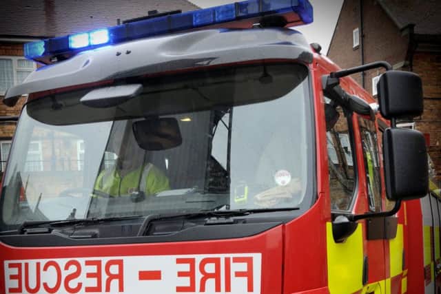 Fire Service.Generic Fire engine and Fire service officers for Scarborough.Picture Richard Ponter 132217f