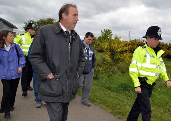 Nottinghamshire's Police and Crime Commissioner, Paddy Tipping on walkabout in the Oak Tree ward,