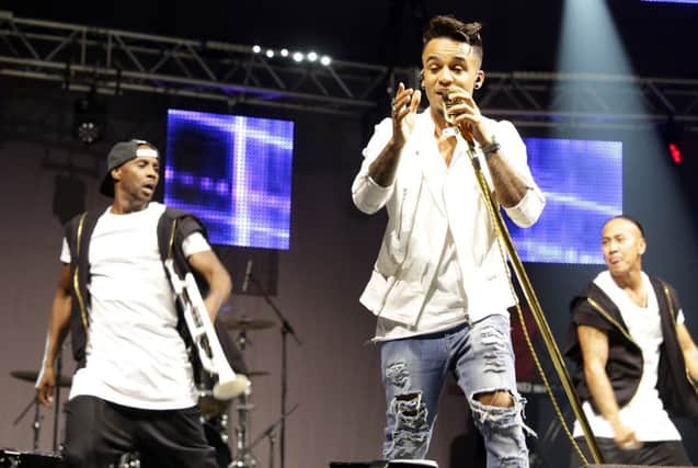Aston Merrygold at the Hallam FM Summer Live Show at the Motorpoint Arena in Sheffield, United Kingdom on 17 July 2015. Photo by Glenn Ashley.
