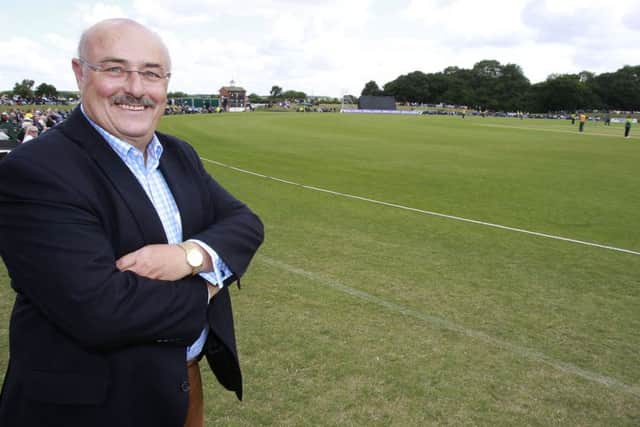 A proud day for John Fretwell as first class cricket is played at the John Fretwell Centre - Pic by: Richard Parkes