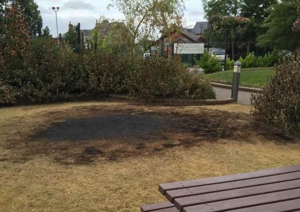 Post Mill Centre Town Park which has been targeted by arsonists. Picture: Derbyshire Police