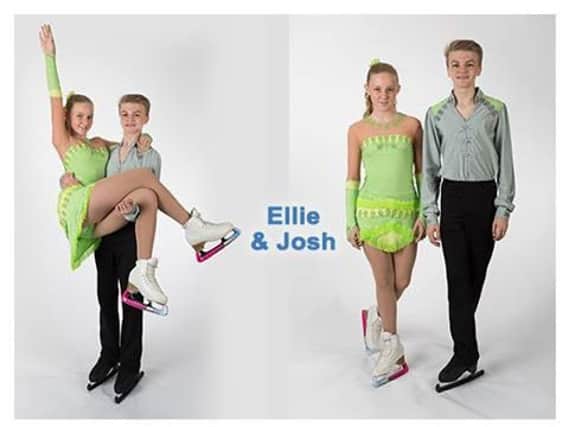 Mansfield schoolboy Joshua Tarry (left), aged 14, will be on a CBBC programme about ice sports. He is pictures with his partner Ellie. They are known together as Jellie.