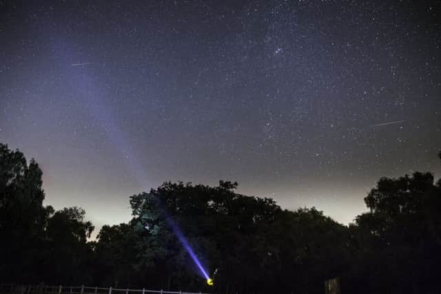 The Perseid meteor shower over The Major Oak in Sherwood Forest, Nottinghamshire in the early hours of Thursday 13 August 2015. The Meteor show is set to peak tonight. Tom Maddick / Rossparry.co.uk