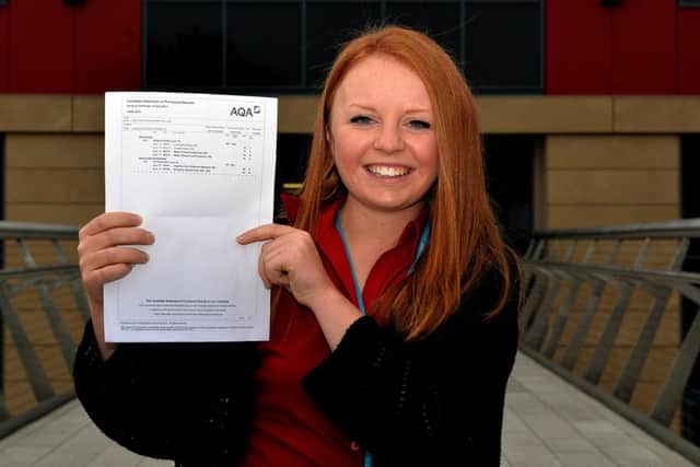 A Level results day at West Nottinghamshire College, pictured is Charlotte Swindells who will be studying Media and Broadcast Journalism at Nottingham Trent University