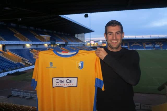 Matty Blair on his arrival at Mansfield Town.