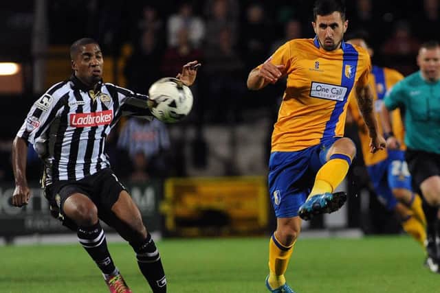 York City v Mansfield Town -Johnstones Paint Trophy - Meadow Lane - Tuesday 1st September 2015
Chris Clements gets the ball