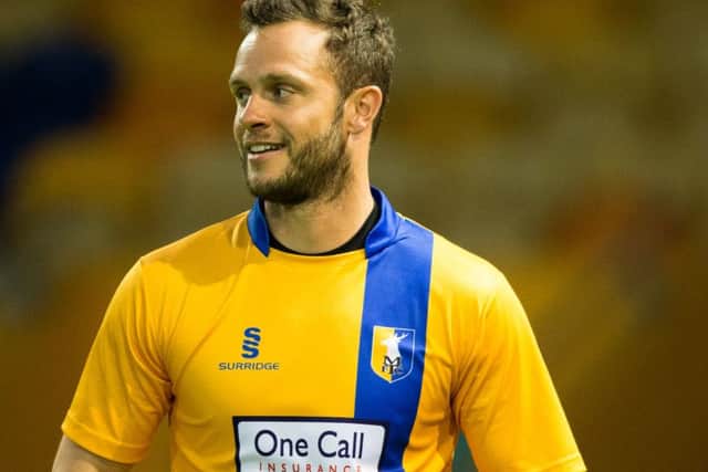Mansfield vs MK Dons - Chris Beardsley - Pic By James Williamson
