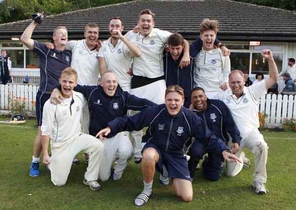 All smiles for Kimberley ICC as they are champions of the Notts Premier League - Pic by: Richard Parkes