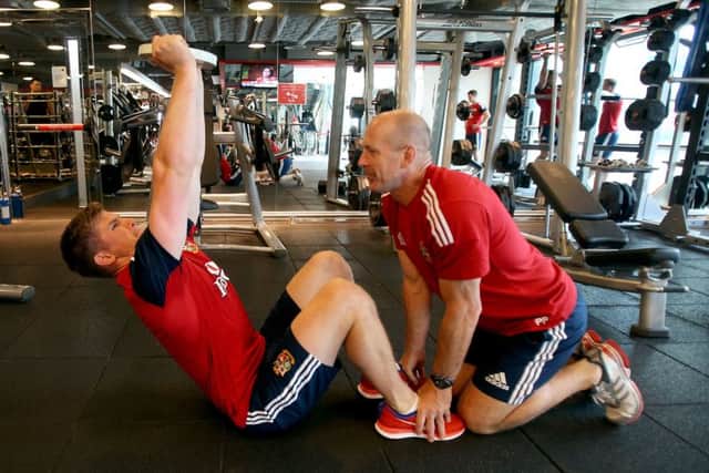 Owen Farrell and Physio Phil Pask