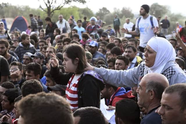 Refugees in Greece.