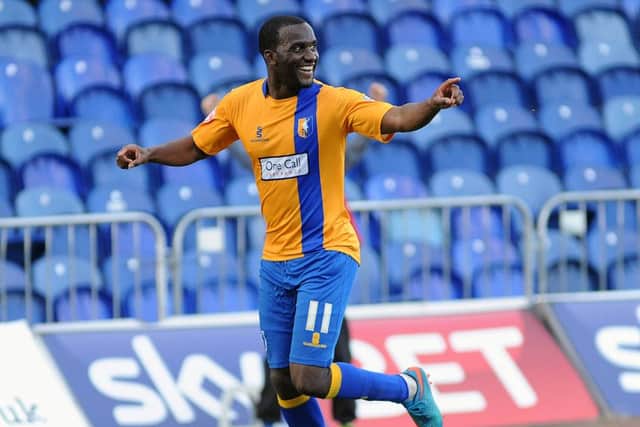Craig Westcarr celebrates his goal.