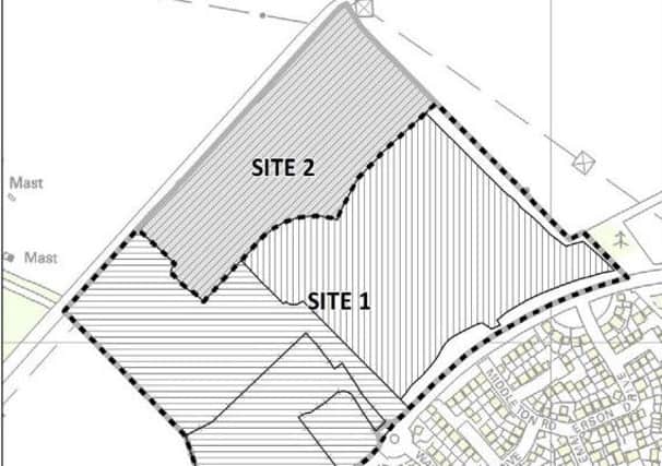 The housing development for 180 dwellings on land off Clipstone Drive is shown as site 2 on this diagram.