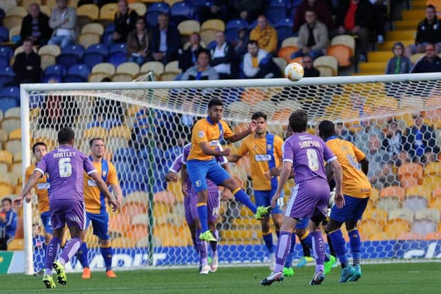 Mansfield Town v Plymouth -Skybet League One - One Call Stadium - Saturday 26th September 2015
Malvind Benning clears at a corner