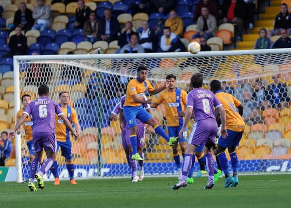 Mansfield Town v Plymouth -Skybet League One - One Call Stadium - Saturday 26th September 2015

Malvind Benning clears at a corner