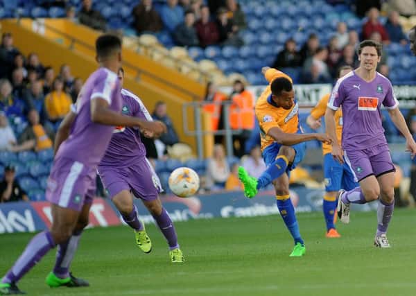 Mansfield Town v Plymouth -Skybet League One - One Call Stadium - Saturday 26th September 2015

Matt Green lets fly