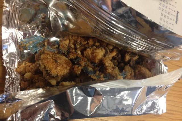 The breakfast bar that Kerrie Bott found which had the blue string inside the biscuit
