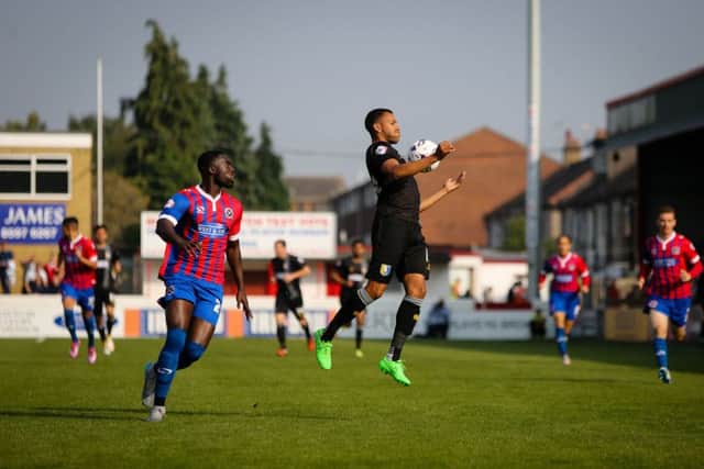 Match action between Mansfield Town and Dagenham and Redbridge (Pic: Chris Holloway, Bluewheel)