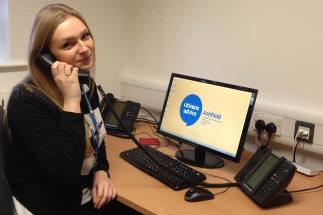 Emma Greatorex 20 is an apprentice at Ashfield Citizens Advice.