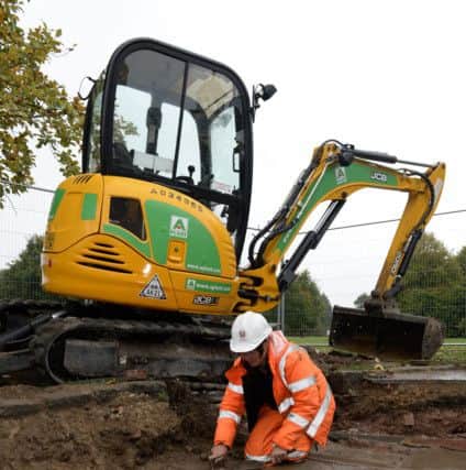 Remains of Clumber House Mansion have been found unexpectedly by contruction workers. Cate Halton from Archaelogical Research Services reveals some of the old floor tiles