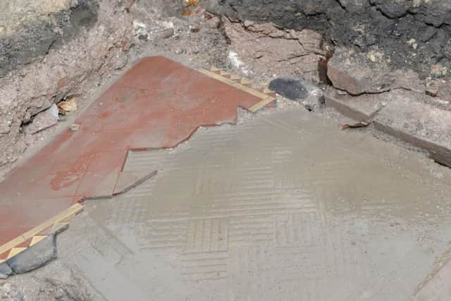 Remains of Clumber House Mansion have been found unexpectedly by contruction workers. Cate Halton from Archaelogical Research Services reveals some of the old floor tiles