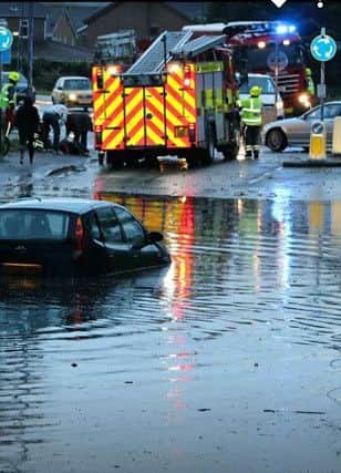 Flash flooding at Kilton Hill after a storm