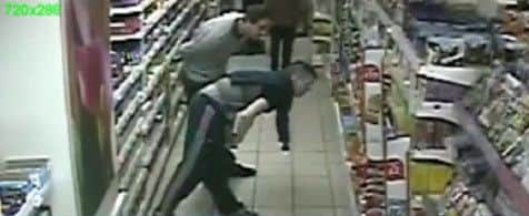 Screenshot of police CCTV appeal to find men in connection with a robbery in Blidworth