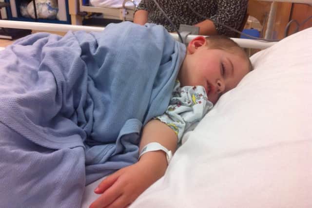 Tiny Preston Snell, who had a life saving operaton at Queen's Medical Centre at just one day old.