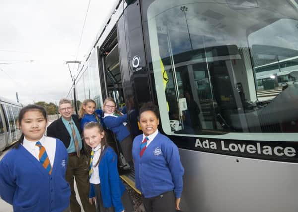 Students from Whitemoor Academy were invited to the unveiling of the tram
