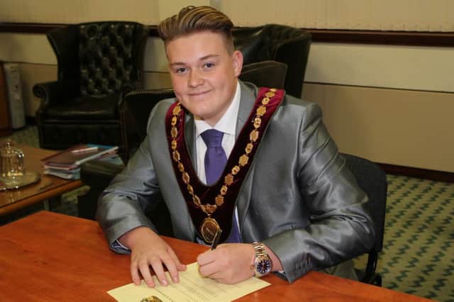 New youth mayor of Mansfield Jake Baldry