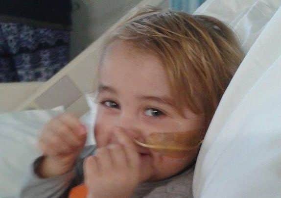 Morgan Gray, two, has an inoperable brain tumour. His family are now trying to raise money to take the Matlock youngster on holiday.