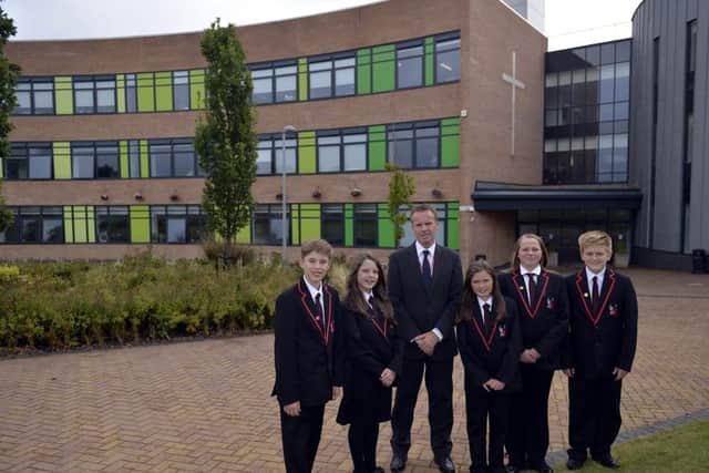 Samworth Church Academy Mansfield, Principal Barry Found pictured with students