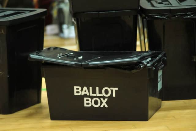 Wigan Local Elections 2015Ballot Boxes, vote.Wigan Local Election results for Wigan wards local election at Robin Park, Wigan.
