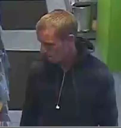 Nottinghamashire POlice want to speak with this man in connection with a shop theft at the co-op store in Main Avenue, Forest Town