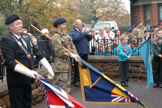 NMAC Kirkby Remembrance Day Paradelowering of the flags
