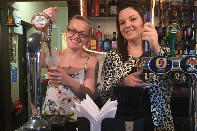 Caroline Lunness and Kelly Hallam,new landladies at the Rifle Volunteer pub at Skegby.