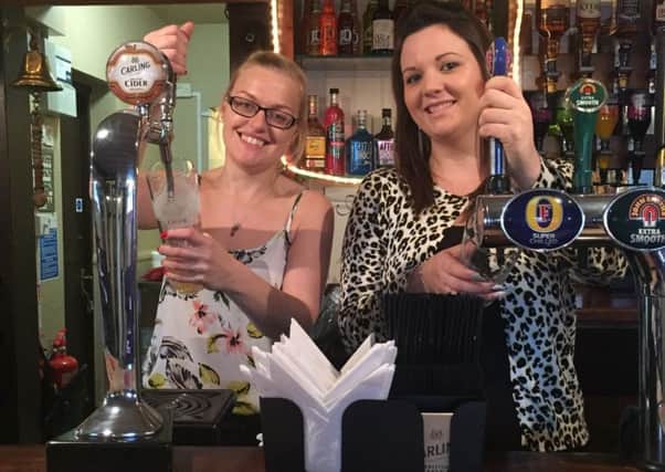 Caroline Lunness and Kelly Hallam,new landladies at the Rifle Volunteer pub at  Skegby.