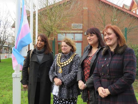 Gloria De Piero MP; Coun Glenys Maxwell, Chairman of the Council; Sophie Whitehead, Anti-Bullying Officer, Lincolnshire County Council and Coun Cheryl Butler, Leader of Ashfield District Council.