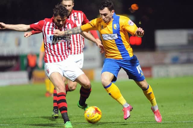 Mansfield Town v Exeter City - Skybet League Two - One Call Stadium - Tuesday 24th November 2015
Nathan Thomas finds no way through
Matt Green celebrates
