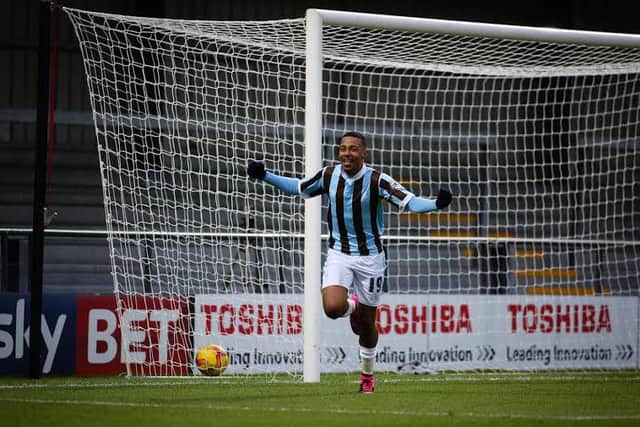 Mansfield Town's Reggie Lambe opens the scoring