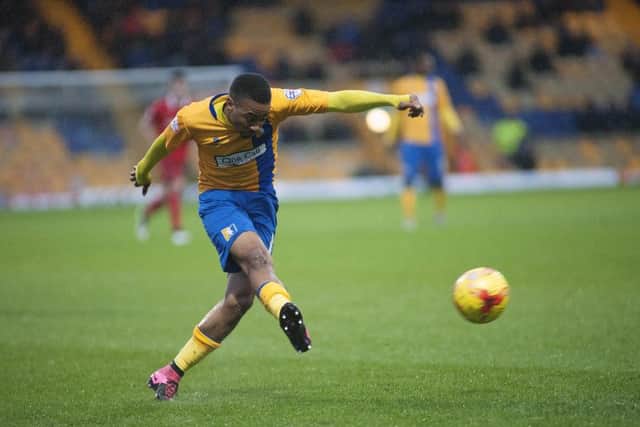 Mansfield Town v Leyton Orient - Skybet League Two - One Call Stadium - Saturday 12th December 2015
Reggie Lambe lets fly