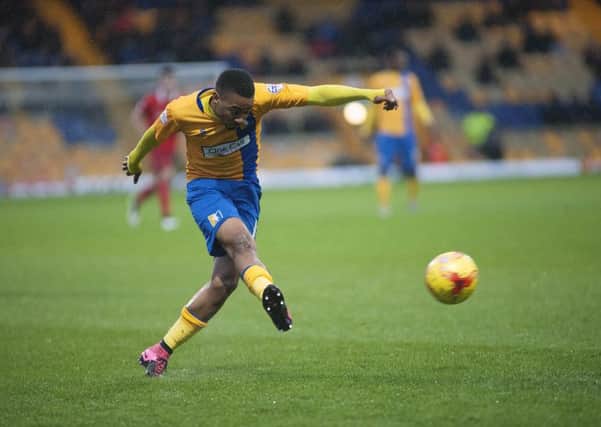 Mansfield Town v Leyton Orient - Skybet League Two - One Call Stadium - Saturday 12th December 2015

Reggie Lambe lets fly